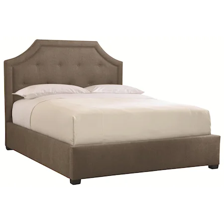Crested Full Size Upholstered Bed